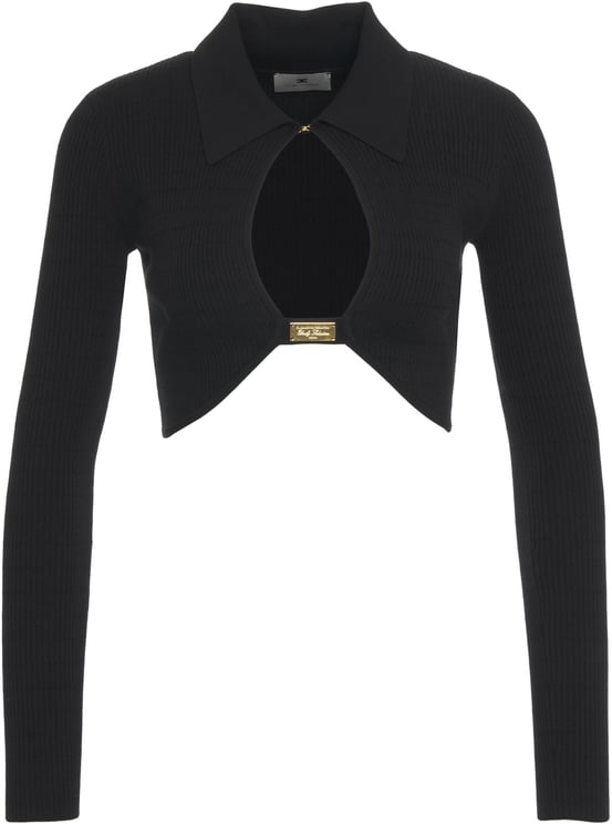 Elisabetta Franchi Knit top with logo details