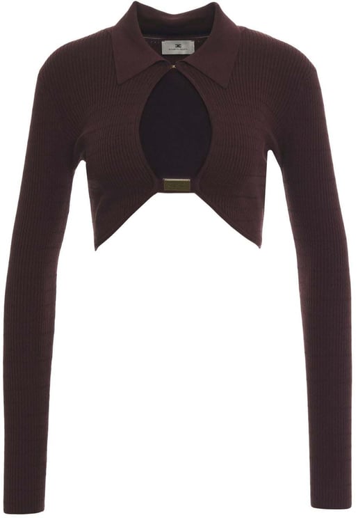 Elisabetta Franchi Knit top with logo details