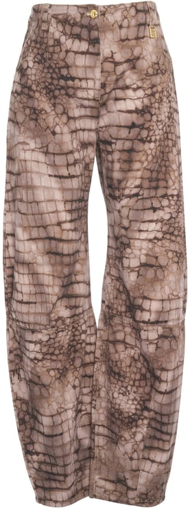 Elisabetta Franchi Python-effect jeans