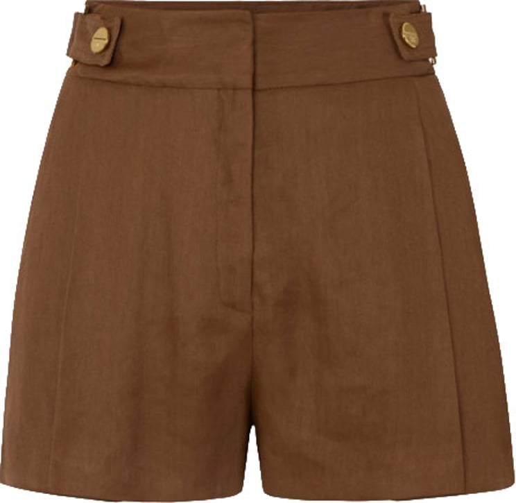 Elisabetta Franchi Shorts Leather Brown