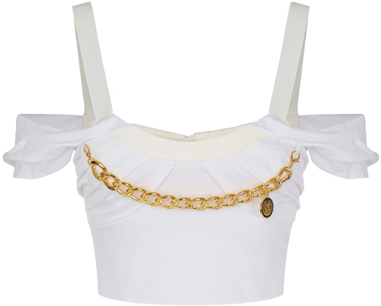 Elisabetta Franchi Top Bianco