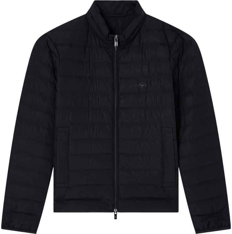 Emporio Armani Heren Full Zip Down Jacket Zwart