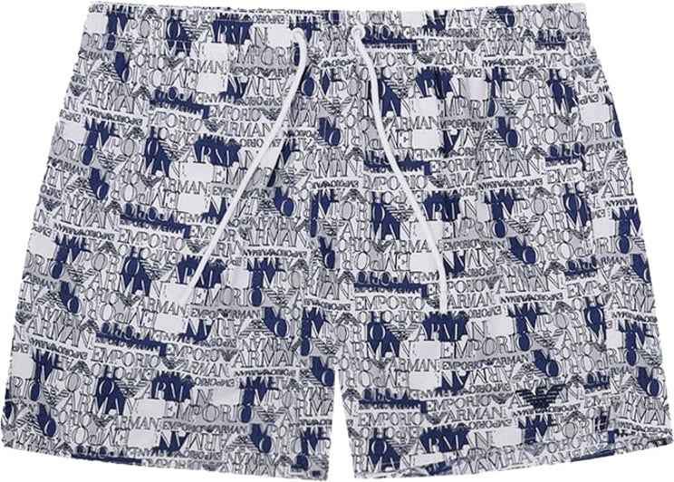Emporio Armani Emporio Armani White Polyester Swim Shorts