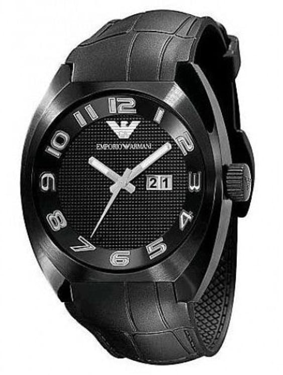 Emporio Armani Armani Herenhorloge Zwart RVS Silicone 46-52mm