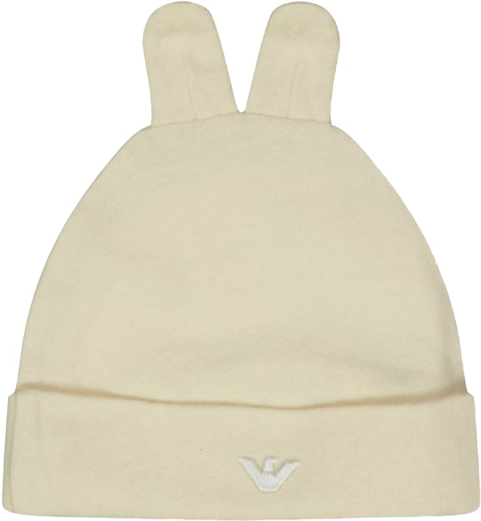 Emporio Armani Armani Baby Meisjes Mutsje in Creme