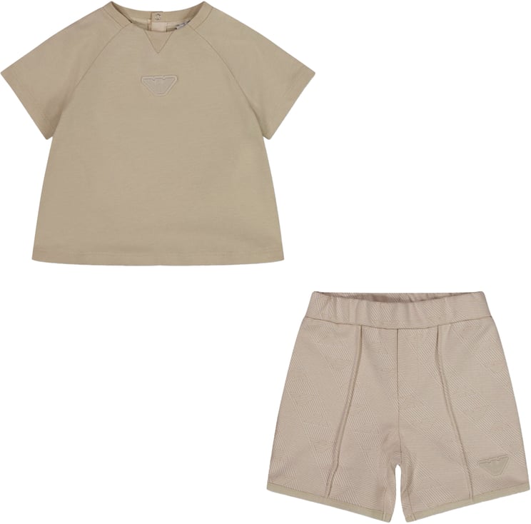 Emporio Armani Armani Baby Jongens Setje In Beige