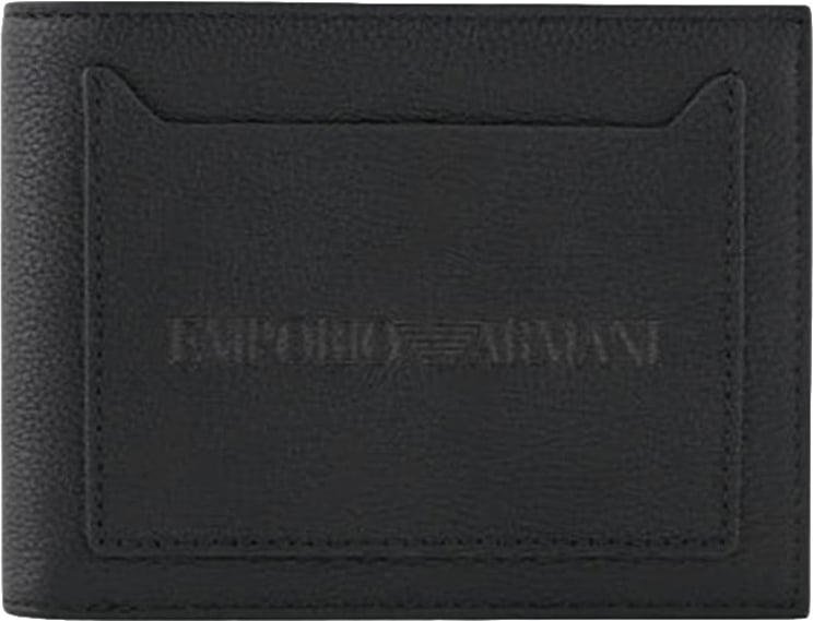 Emporio Armani Tumbled Leather Bifold Card Wallet