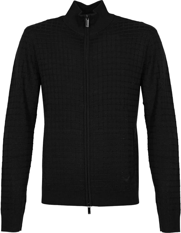 Emporio Armani Heren Full Zip Cardigan Blauw