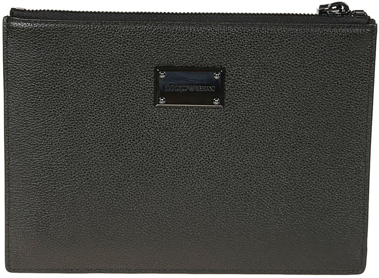 Emporio Armani Logo Plaque Pochette Black