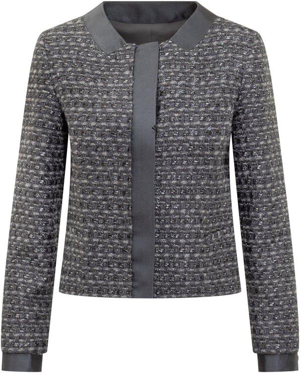 Emporio Armani Emporio Armani Giacca in Tweed con Finiture in Raso