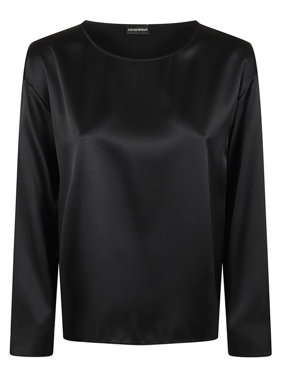 Emporio Armani Satin Round Neck Blouse
