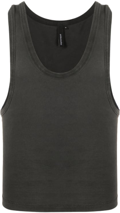 Entire Studios Cropped Tank Washed Black