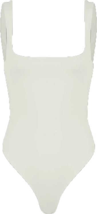 Entire Studios Square Neck Bodysuit Rice