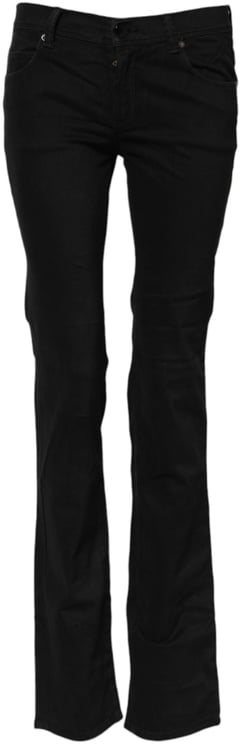 Ermanno Scervino Ermanno Scervino Black Cotton Stretch Flared Bootcut Denim Jeans