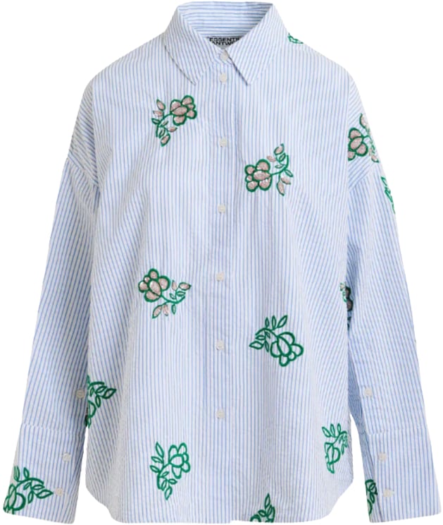 Essentiel Antwerp Essentiel Antwerp Embroidered Shirt Blouses Off White Jalinki