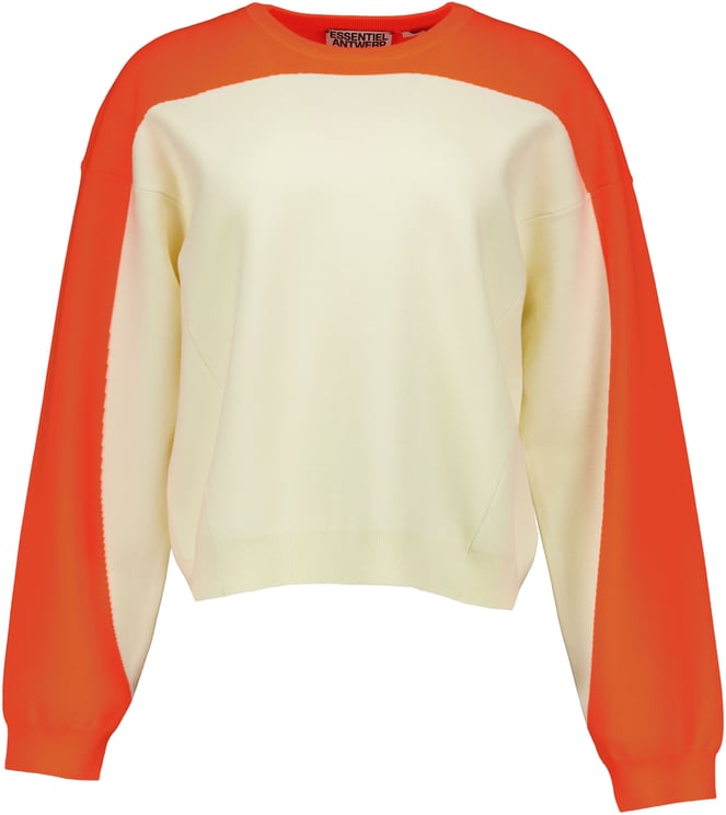 Essentiel Antwerp Essentiel Antwerp Bicolour Knit Pullover  Off White Joto