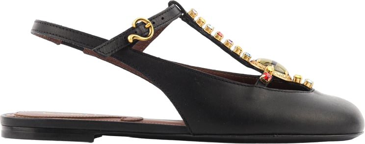 Etro T-bar Slingback Ballerina Black