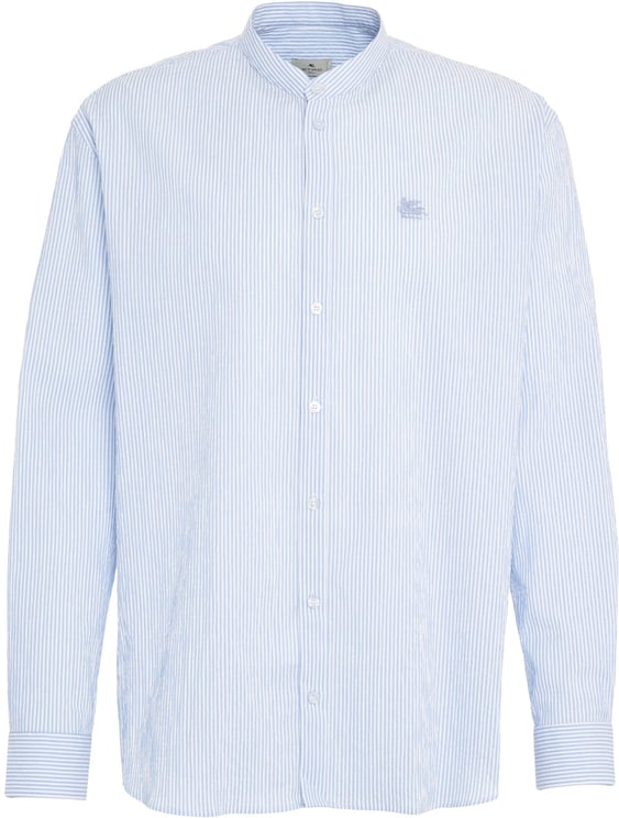 Etro Striped shirt with logo embroidery