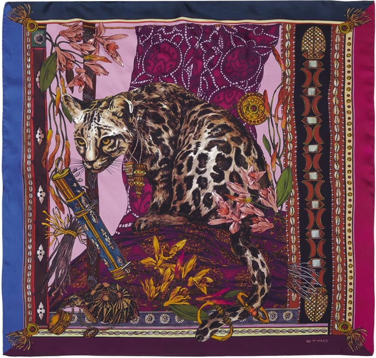 Etro Foulard Turandot con Stampa Animale