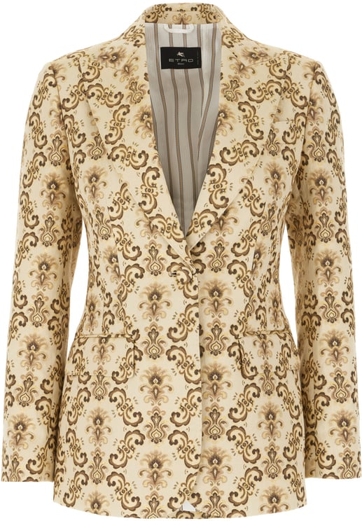 Etro Etro Embroidered polyester blend blazer