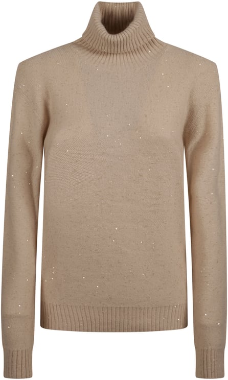 Fabiana Filippi Turtle Neck Sweater Brown