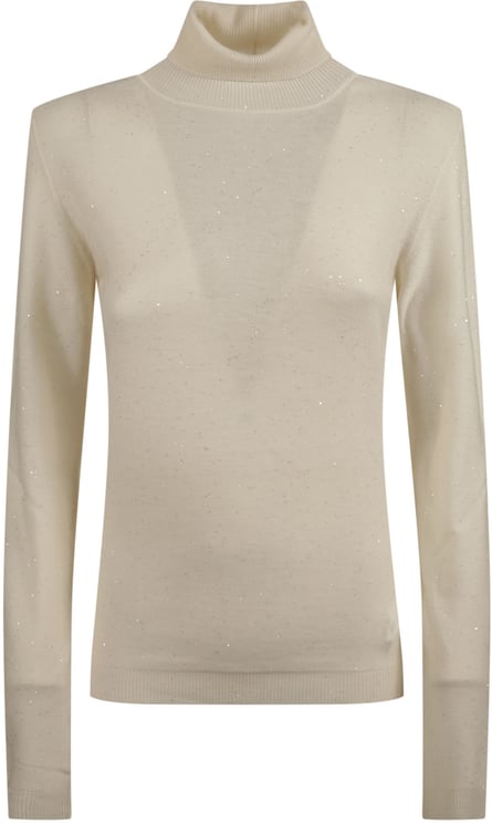 Fabiana Filippi Turtle Neck Sweater White