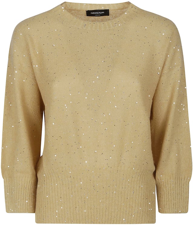 Fabiana Filippi Round Neck Sweater Metallic