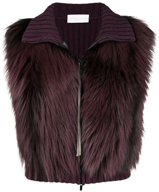 Fabiana Filippi Fabiana Filippi Fox Fur Knitted Vest Jacket