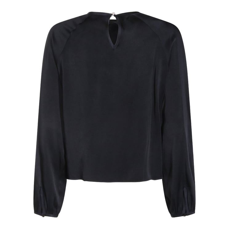 Fabiana Filippi Long-Sleeved Top with Gathered Cuffs