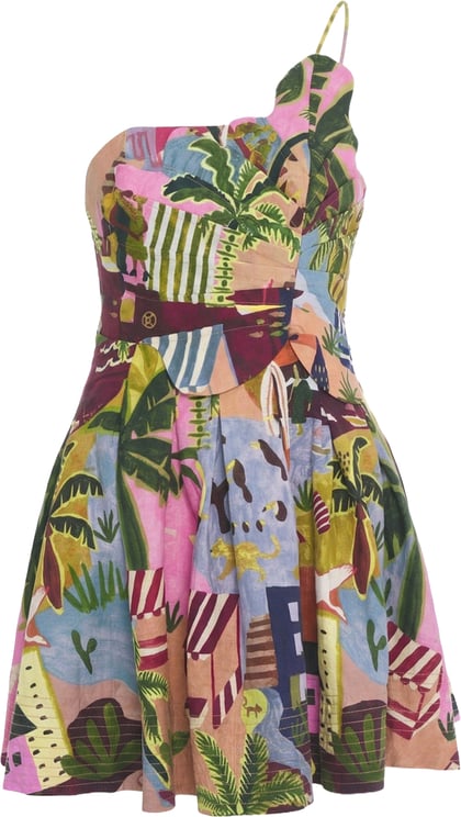 FARM Rio Linen blend mini dress