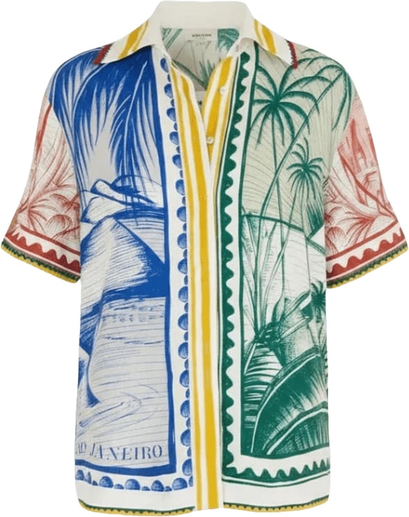 FARM Rio BRASIL VINTAGE OFF-WHITE OVERHEMD