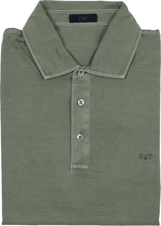 Fay White Frosted Embroidery Cotton Polo