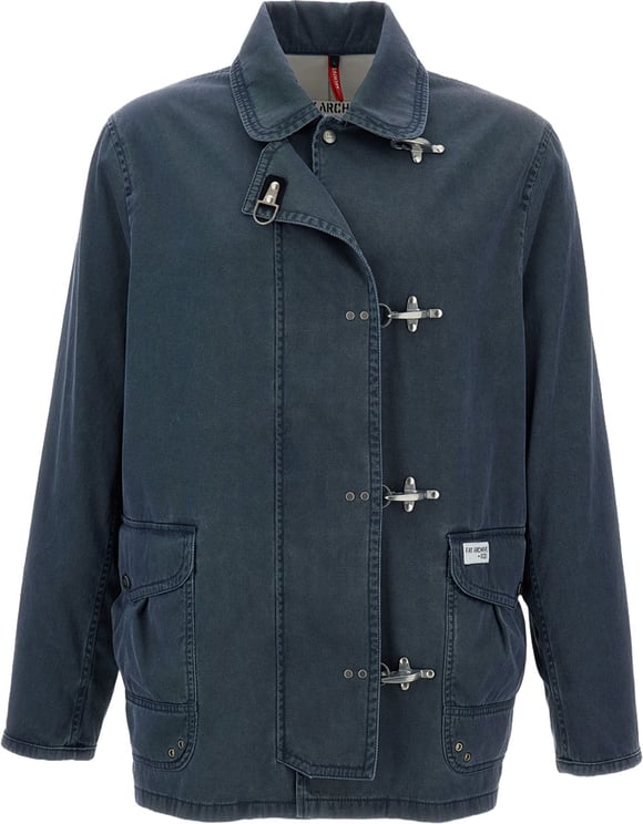 Fay Iconic 4 Ganci Resinated Cotton Twill Jacket