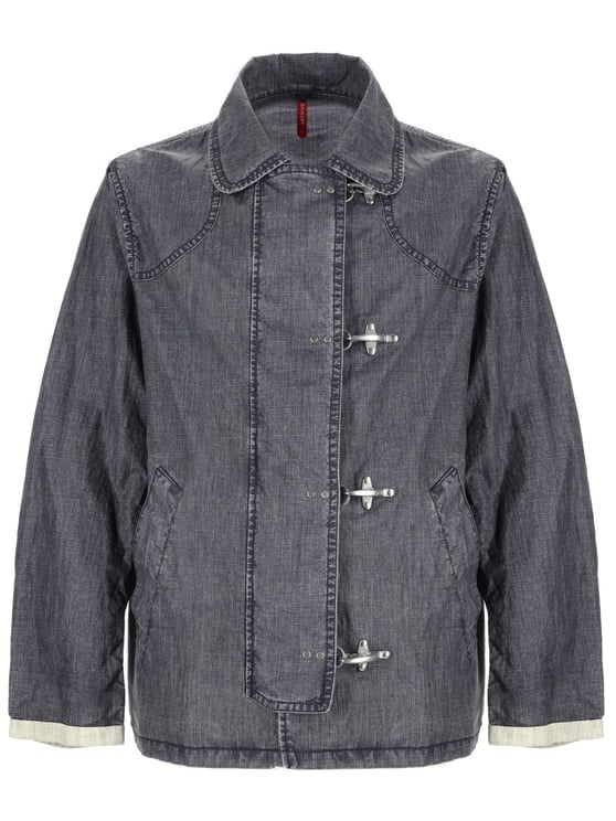 Fay 4 Hooks Linen Asymmetrical Jacket