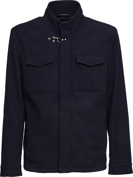 Fay Field Jacket Corta Travel In Lana E Cotone Stretch