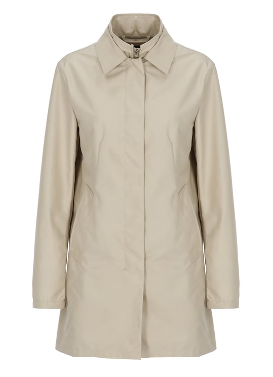 Fay Beige Waterproof Buttoned Jacket