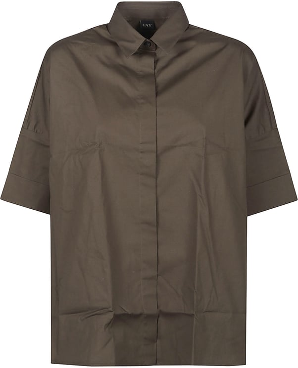 Fay 3/4 Sleeve Shirt Green