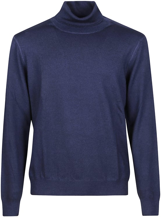 Fay Turtle Neck Sweater Blue