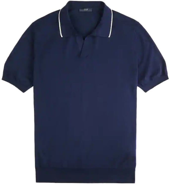 Fay T-Shirts And Polos Blu/Caffe