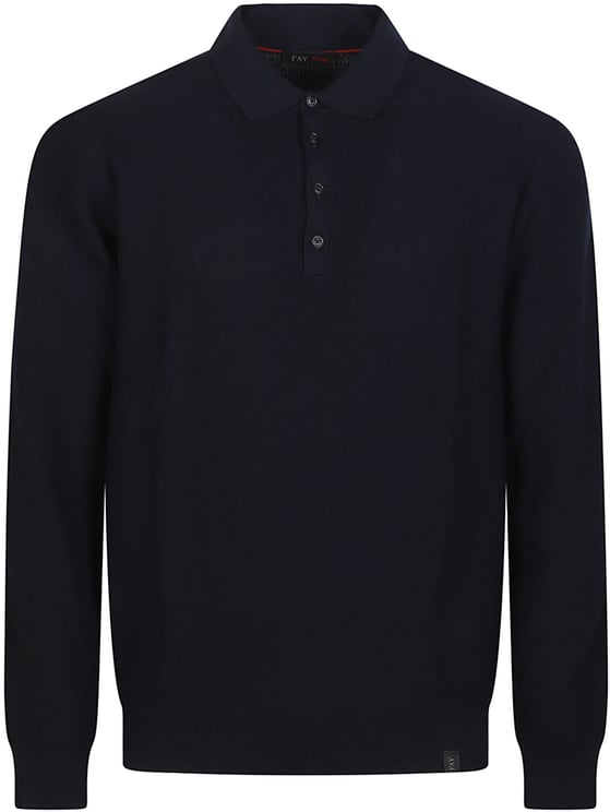 Fay Polo Neck Sweater Blue