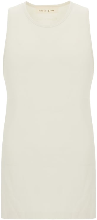 Fear of God Fear Of God Ivory cotton blend tank top