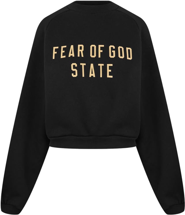 Fear of God Essentials Logo Fleece Cropped Sweatshirt