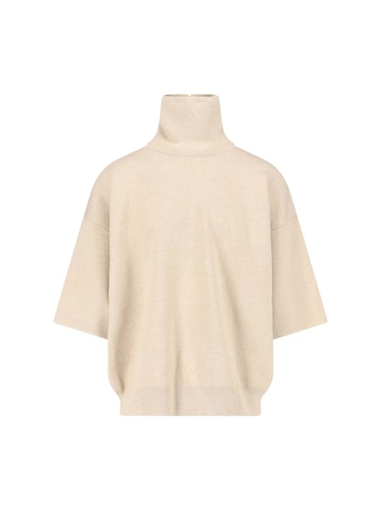 Fear of God Turtleneck Sweater In Beige Virgin Wool Dropped Shoulders