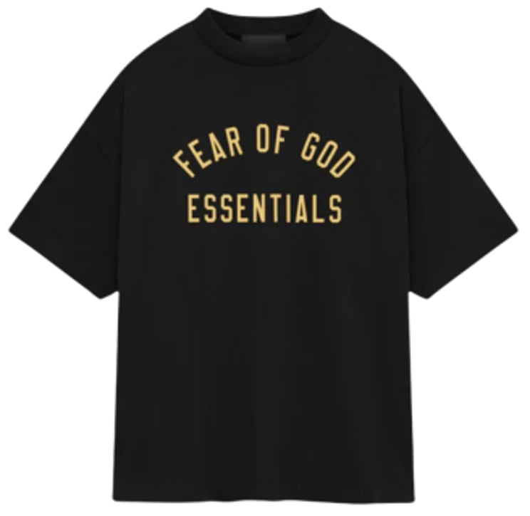 Fear of God Fear of God Essentials FW24 Black Yellow T-shirt