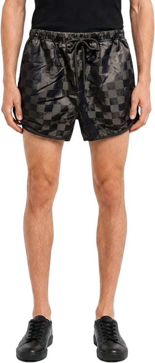 Fear of God CHECKERED GYM SHORT VINTAGE BLACK