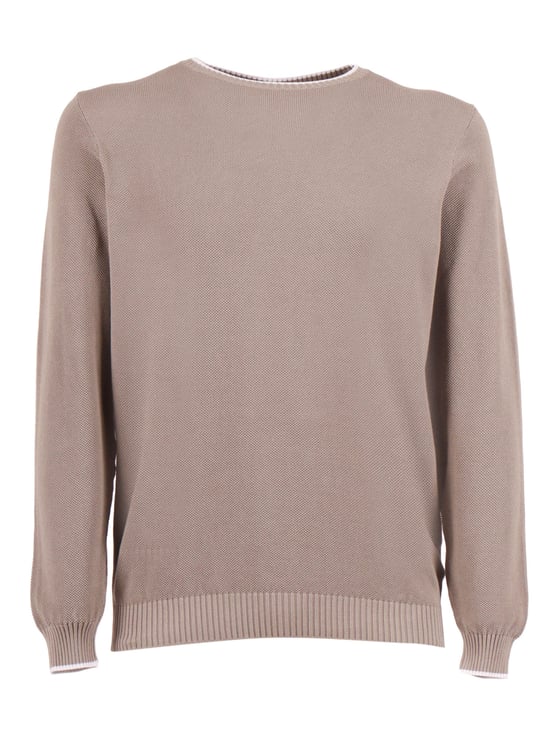 Fedeli Classic Crew Neck Long Sweater