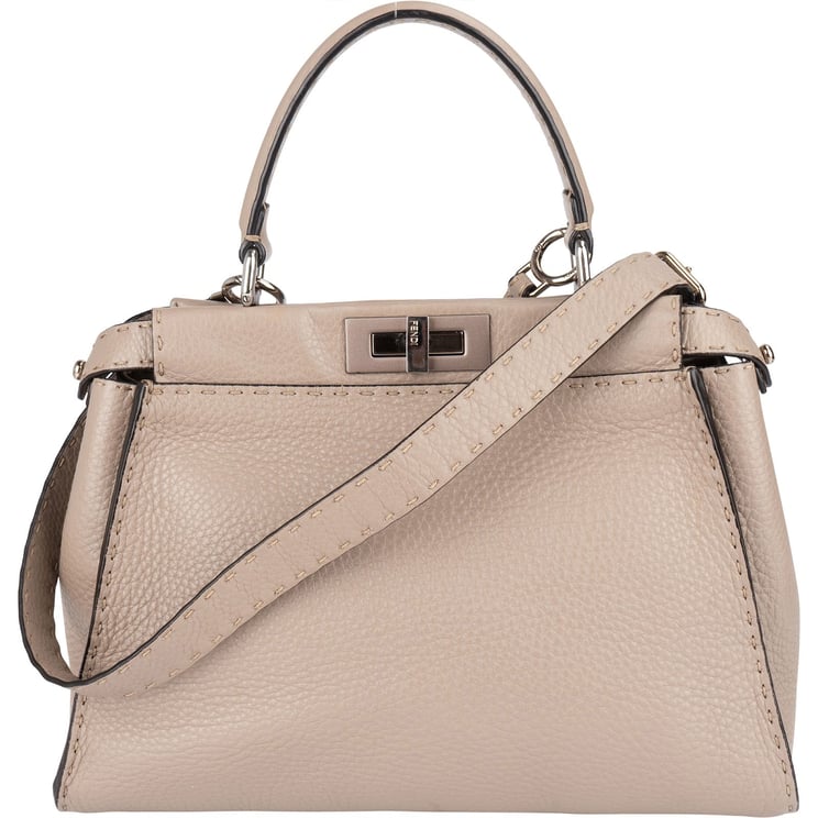 Fendi Fendi Selleria Leather Peekaboo Handbag