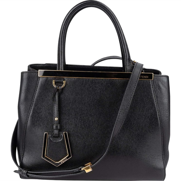 Fendi Fendi Black Leather 2Jours Handbag