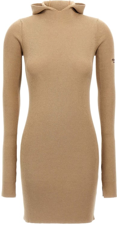 Fendi Fendi Beige Wool Short Dress