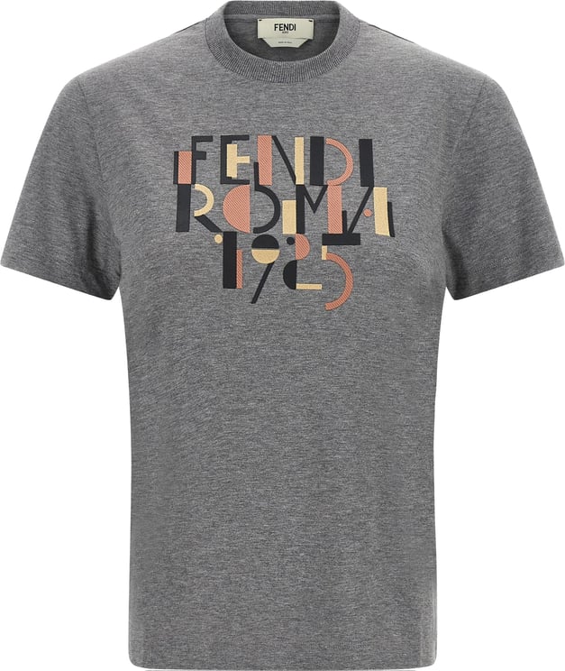 Fendi Fendi Gray Cotton T-Shirt